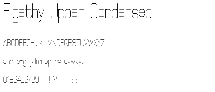 Elgethy Upper Condensed font